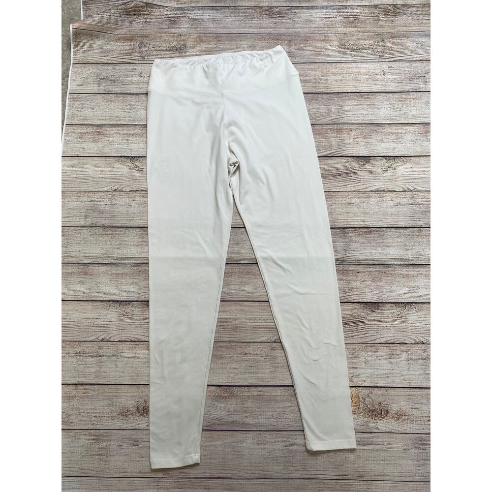 Natural Feeling Legging Set of Two Aqua and White Plus Size - Picture 3 of 9